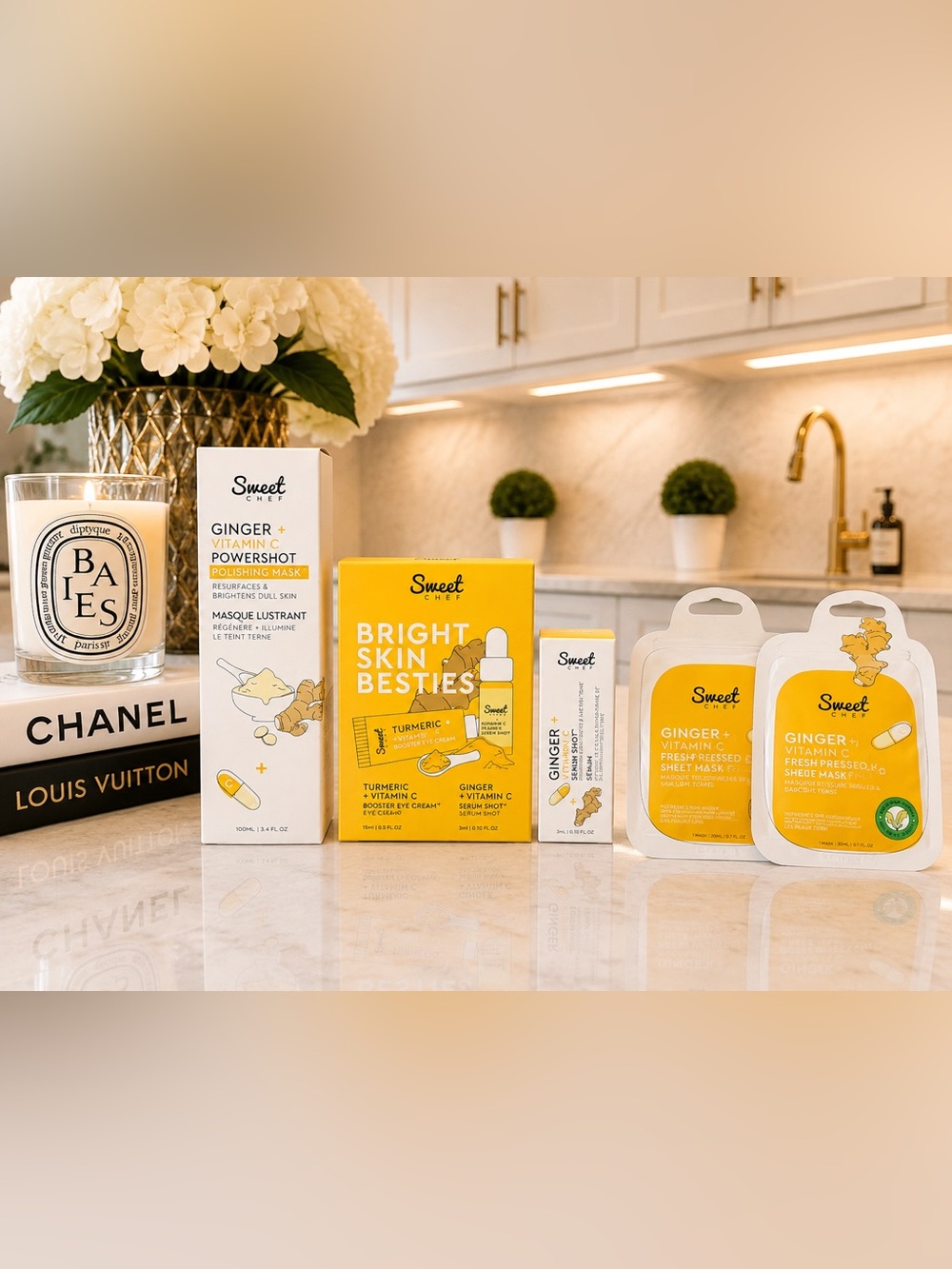 Sweet Chef Bright Skin Ginger + Vitamin C 5-Piece Curated Skincare Bundle